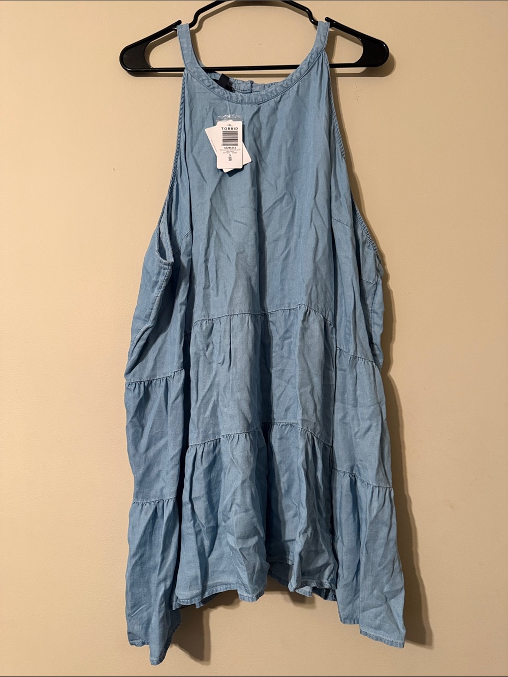 torrid Light Blue Sleeveless Chambray Top
